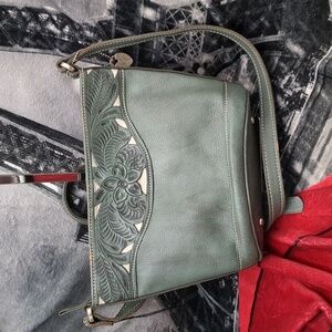 American West Green crossbody